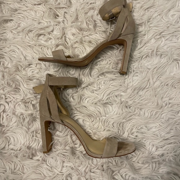 Vince Camuto Nude Suede Heels - Picture 3 of 4